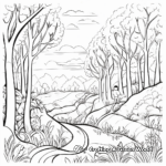 Mindful Forest Walk Coloring Pages 1