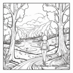 Mindful Forest Walk Coloring Pages 3