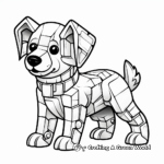 Minecraft Dog Adventure Coloring Pages 2