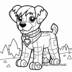 Minecraft Dog Adventure Coloring Pages 3