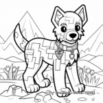 Minecraft Dog and Cat Friends Coloring Pages 2