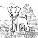 Minecraft Dog House Coloring Pages 2