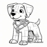 Minecraft Dog with In-Game Items Coloring Pages 1