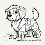 Minecraft Tamed Dog Coloring Pages 2