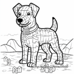Minecraft Tamed Dog Coloring Pages 3