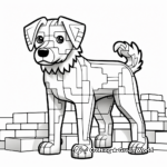 Minecraft Tamed Dog Coloring Pages 4