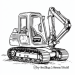 Mini Excavator for Beginners Coloring Sheets 2