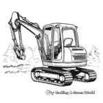 Mini Excavator for Beginners Coloring Sheets 3