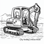 Mini Excavator for Beginners Coloring Sheets 4