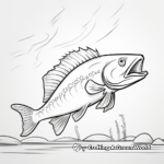 Minimalist Walleye Coloring Pages for Modern Art Lovers 2