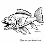 Minimalist Walleye Coloring Pages for Modern Art Lovers 3