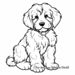 Minimalistic Bernedoodle Silhouette Coloring Pages 1