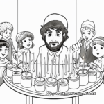 Miracle of Hanukkah Story Coloring Pages 1