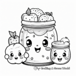 Mix Fruit Jelly Jar Coloring Pages 1