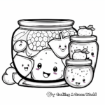 Mix Fruit Jelly Jar Coloring Pages 4