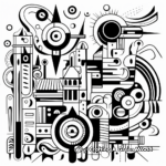 Modern and Stylish Abstract Coloring Pages 1