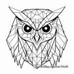 Modern Art Geometric Owl Coloring Pages 4