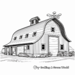 Modern Metal Barn Coloring Pages 1