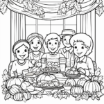 Modern Thanksgiving Celebration Coloring Pages 2