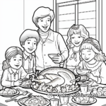 Modern Thanksgiving Celebration Coloring Pages 4