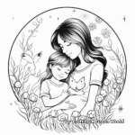 Mom and Child Mother's Day Bonding Coloring Pages 3