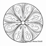 Monochrome Detailed Sand Dollar Coloring Pages for Advanced Colorists 2