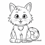 Monochrome Ragdoll Cat Coloring Pages for Relaxed Coloring 1