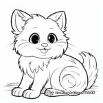 Monochrome Ragdoll Cat Coloring Pages for Relaxed Coloring 3