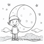 Moon and Stars Night Scene Coloring Pages 4