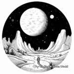 Moon Over different Landscapes Coloring Pages 4