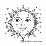 Moon Shaped Mandala Art Coloring Pages for Artists 3