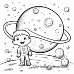 Moon surrounded by Planets from Solar System Coloring Pages 4