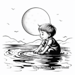 Moonlight Reflecting on Water Coloring Pages 2