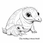 Mother and Baby Platypus Coloring Pages 3