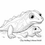 Mother and Baby Platypus Coloring Pages 4