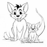 Mother and Baby Tasmanian Devil Coloring Pages 1