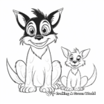 Mother and Baby Tasmanian Devil Coloring Pages 4