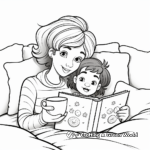 Mother’s Day Breakfast in Bed Coloring Pages 1