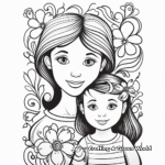 Mother’s Day Card Coloring Pages for Kids 1