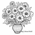 Mother's Day Flower Bouquet Coloring Pages 1