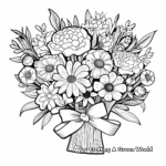 Mother's Day Flower Bouquet Coloring Pages 3