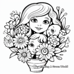 Mother's Day Flower Bouquet Coloring Pages 4
