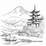 Mount Fuji Coloring Pages 1