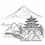 Mount Fuji Coloring Pages 3