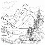 Mountain and Lake Scenery Coloring Pages 2