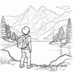 Mountain and Lake Scenery Coloring Pages 3