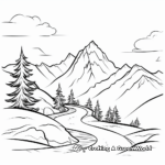 Mountain and Valley Coloring Pages for Children 2