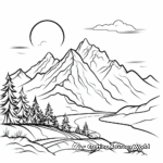 Mountain and Valley Coloring Pages for Children 3