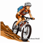 Mountain Bike Competition Coloring Pages 2