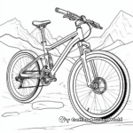 Mountain Bike in Forest Terrain Coloring Pages 1